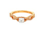Yellow Gold Round Brilliant Cut Diamond Ring With Twisted Diamond Set Shoulders - 0.55cts Gardiner Brothers