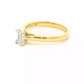 Yellow Gold Emerald cut diamond solitaire ring - 0.50cts Gardiner Brothers