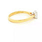Yellow Gold Emerald cut diamond solitaire ring - 0.50cts Gardiner Brothers