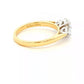 Yellow Gold Oval and Pear Shaped Diamond 3 Stone Ring - 1.30cts Gardiner Brothers