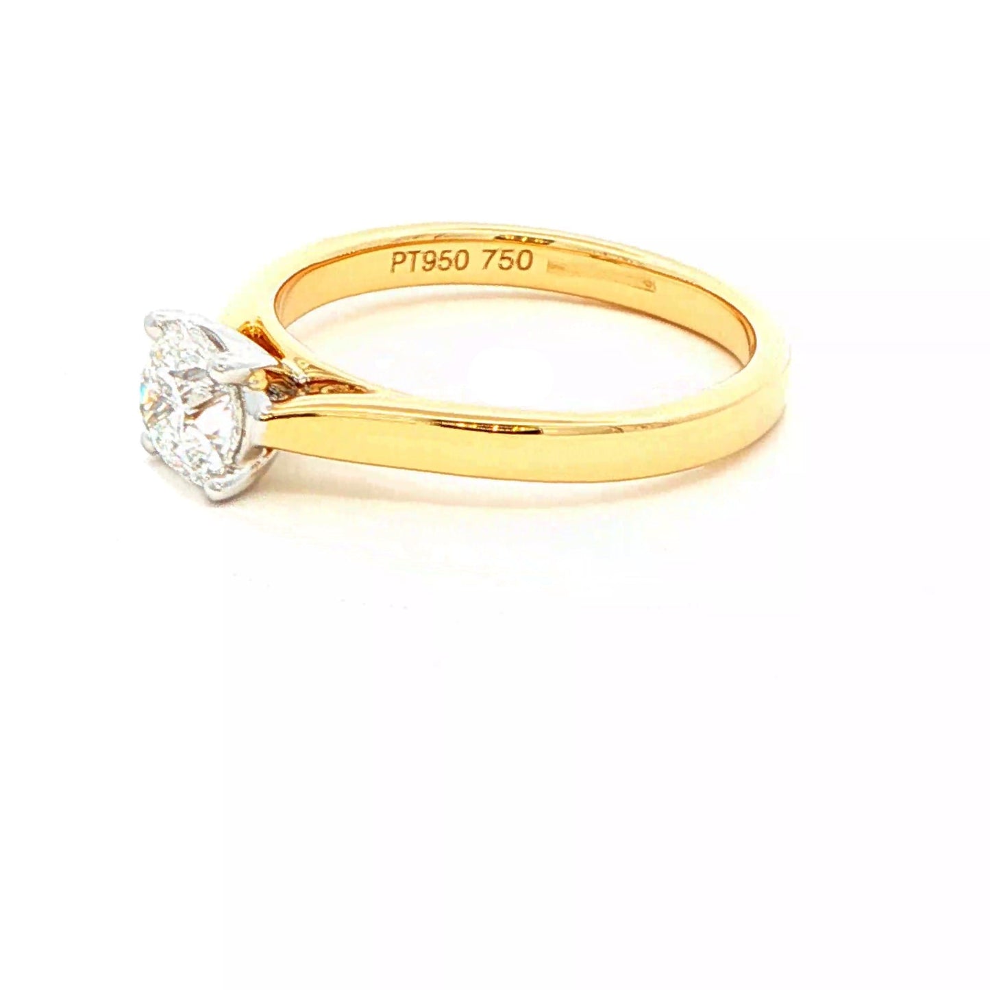 Yellow Gold Round Brilliant cut diamond solitaire ring - 0.70cts Gardiner Brothers