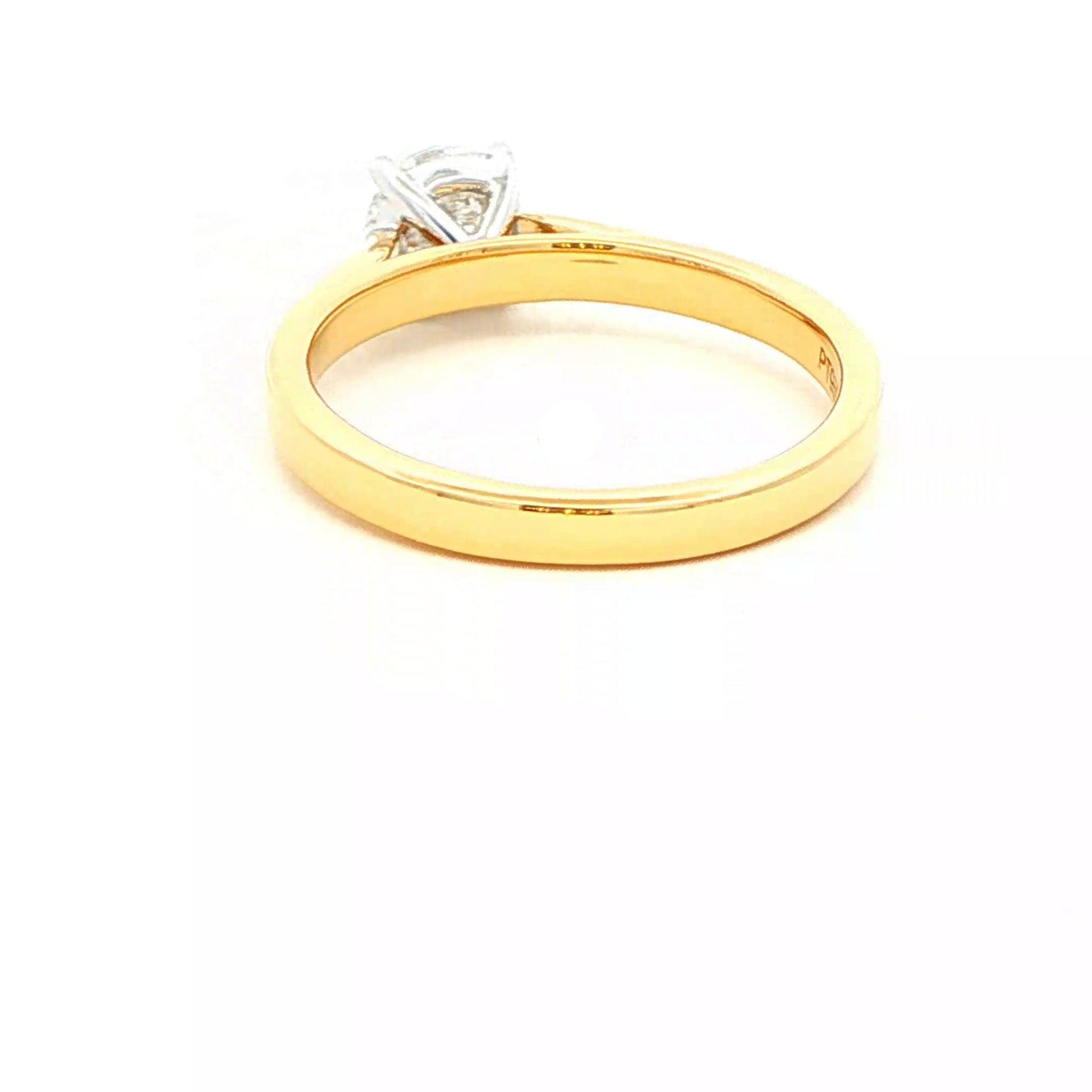 Yellow Gold Round Brilliant cut diamond solitaire ring - 0.70cts Gardiner Brothers