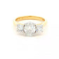 Yellow Gold Oval and round brilliant cut diamond 3 stone ring - 1.82cts Gardiner Brothers