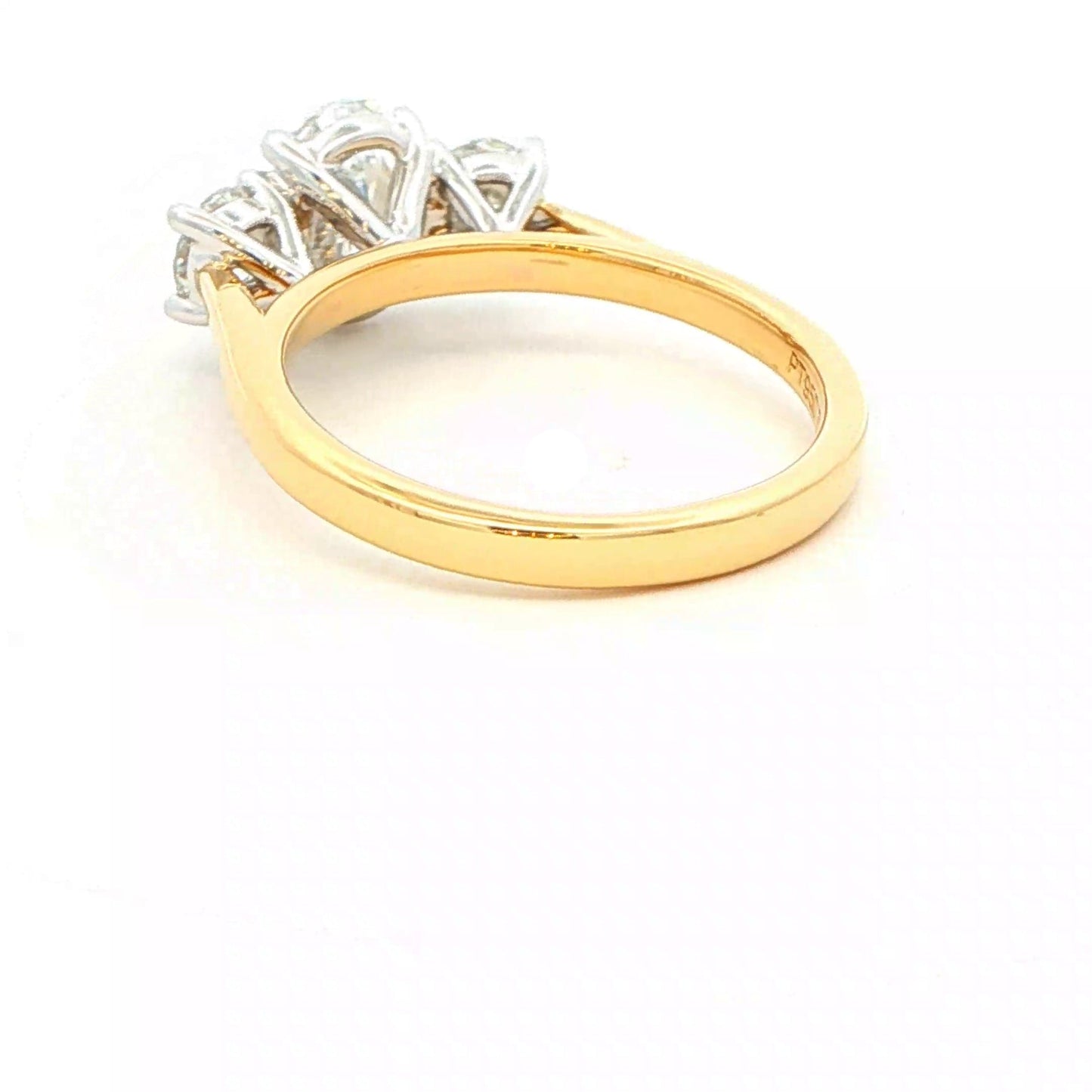 Oval and round brilliant cut diamond 3 stone ring - 1.82cts Gardiner Brothers