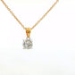 round brilliant cut diamond solitaire pendant - 1.00cts Gardiner Brothers