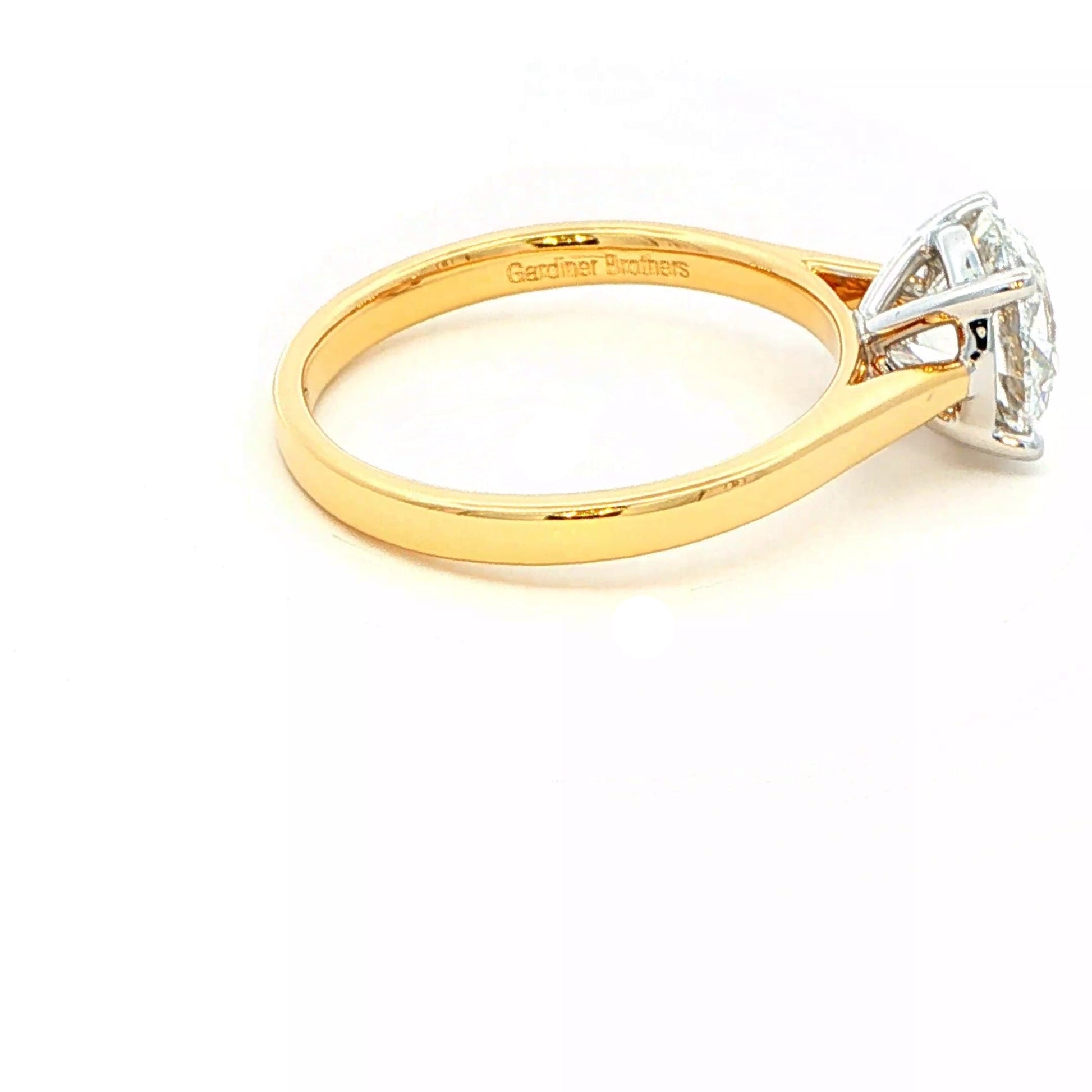 Round Brilliant cut diamond solitaire ring - 1.70cts Gardiner Brothers