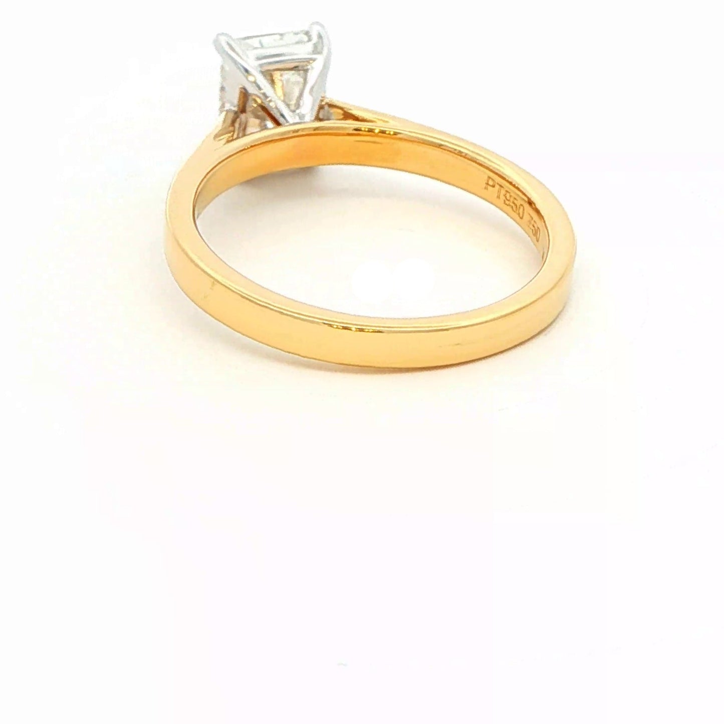 Yellow Gold Radiant cut Diamond Solitaire Ring - 1.20cts Gardiner Brothers