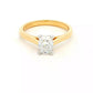 Yellow Gold Elongated cushion shaped diamond solitaire ring - 0.90cts Gardiner Brothers