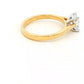 Yellow Gold Elongated cushion shaped diamond solitaire ring - 0.90cts Gardiner Brothers