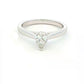 Platinum Pear Shaped Diamond Solitaire Ring - 0.50cts Gardiner Brothers