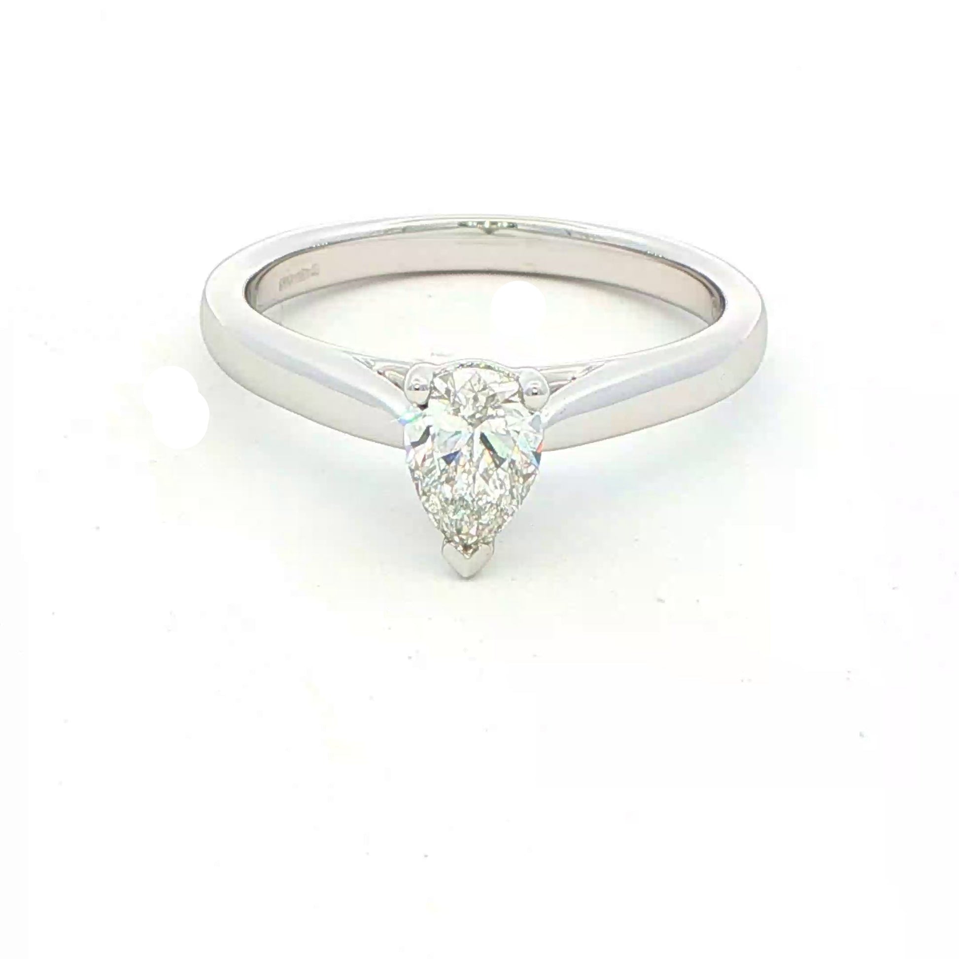 Platinum Pear Shaped Diamond Solitaire Ring - 0.50cts Gardiner Brothers