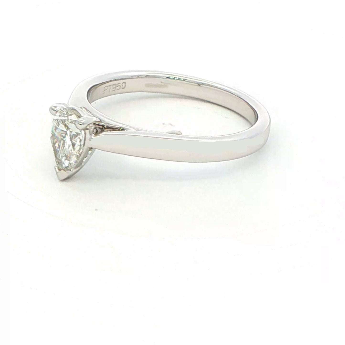 Platinum Pear Shaped Diamond Solitaire Ring - 0.50cts Gardiner Brothers