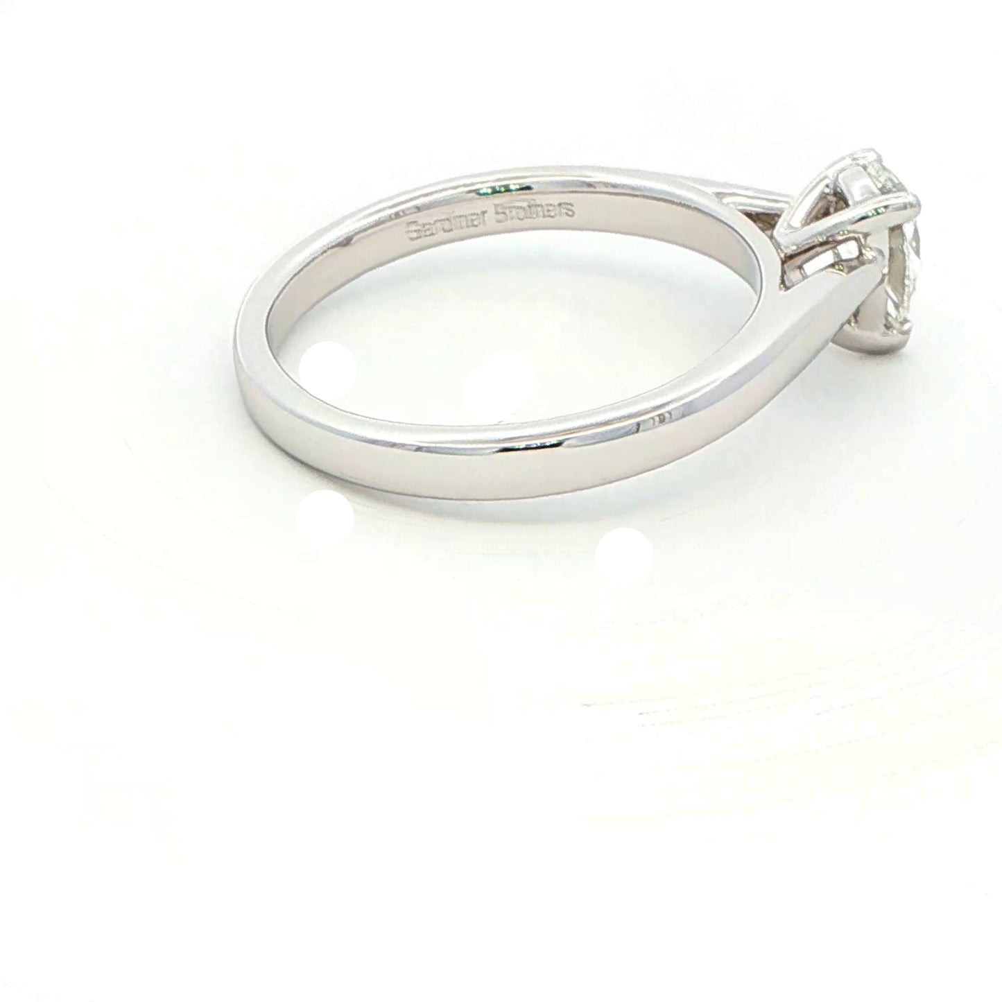 Platinum Pear Shaped Diamond Solitaire Ring - 0.50cts Gardiner Brothers
