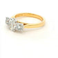 Oval and round brilliant cut diamond 3 stone ring - 1.64cts Gardiner Brothers