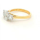 Yellow Gold Oval and round brilliant cut diamond 3 stone ring - 1.80cts Gardiner Brothers