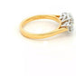 Yellow Gold Oval and round brilliant cut diamond 3 stone ring - 1.80cts Gardiner Brothers