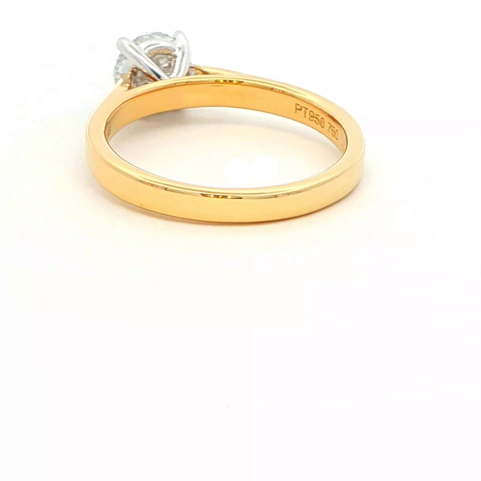 Yellow Gold Round Brilliant Cut Diamond Solitaire Ring - 0.90cts Gardiner Brothers