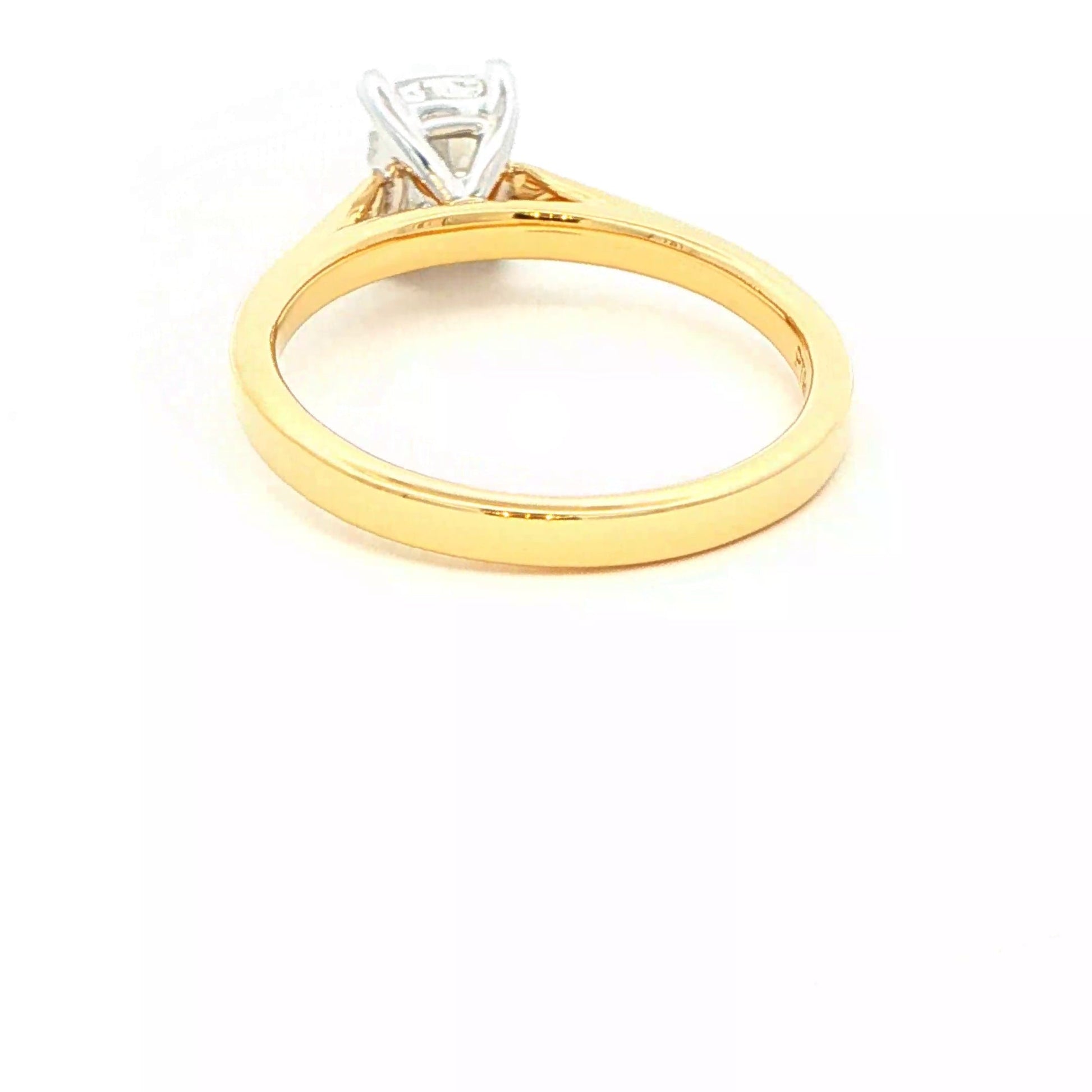 Elongated cushion shaped diamond solitaire ring - 0.90cts Gardiner Brothers