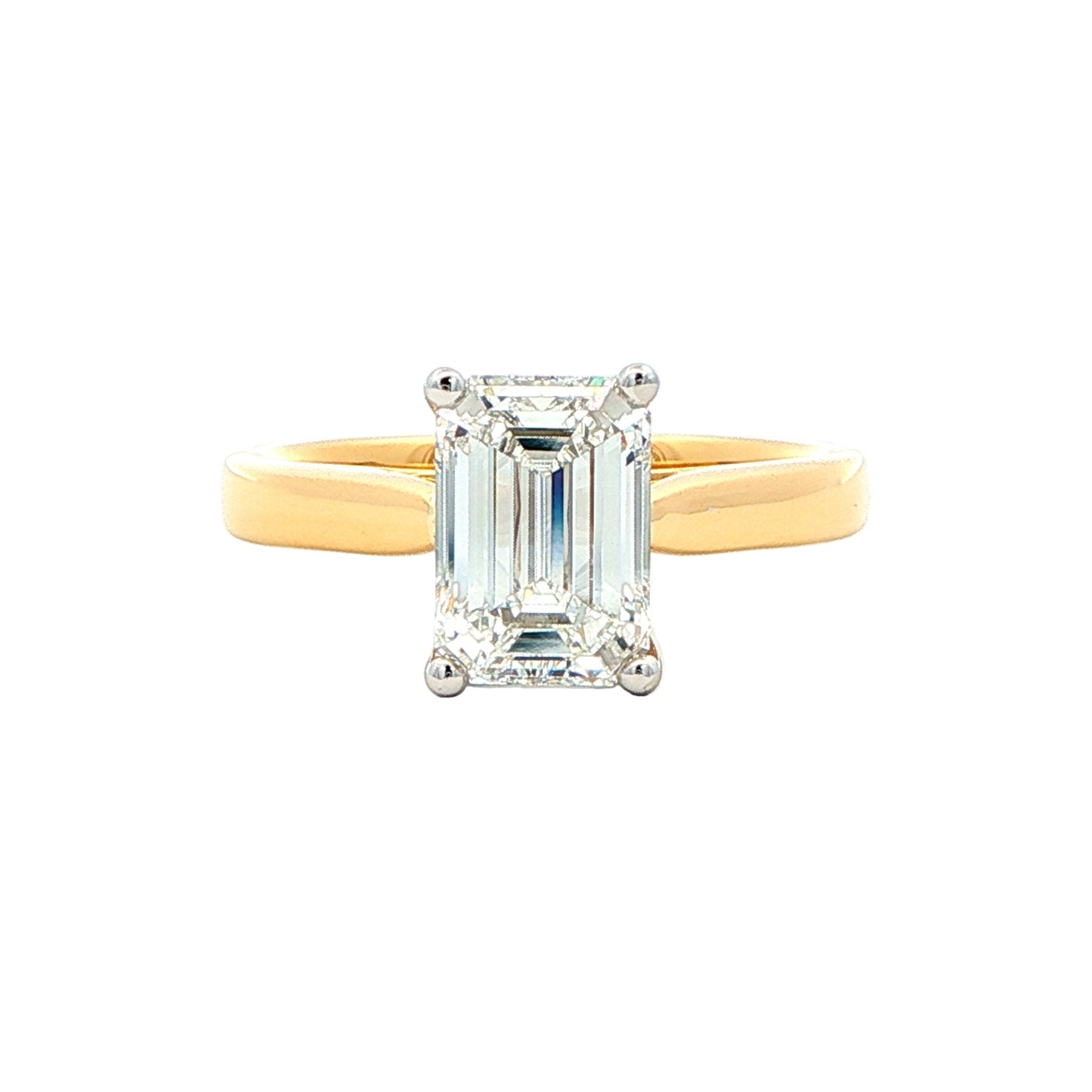 Lab Grown Emerald cut diamond solitaire ring - 2.00cts Gardiner Brothers