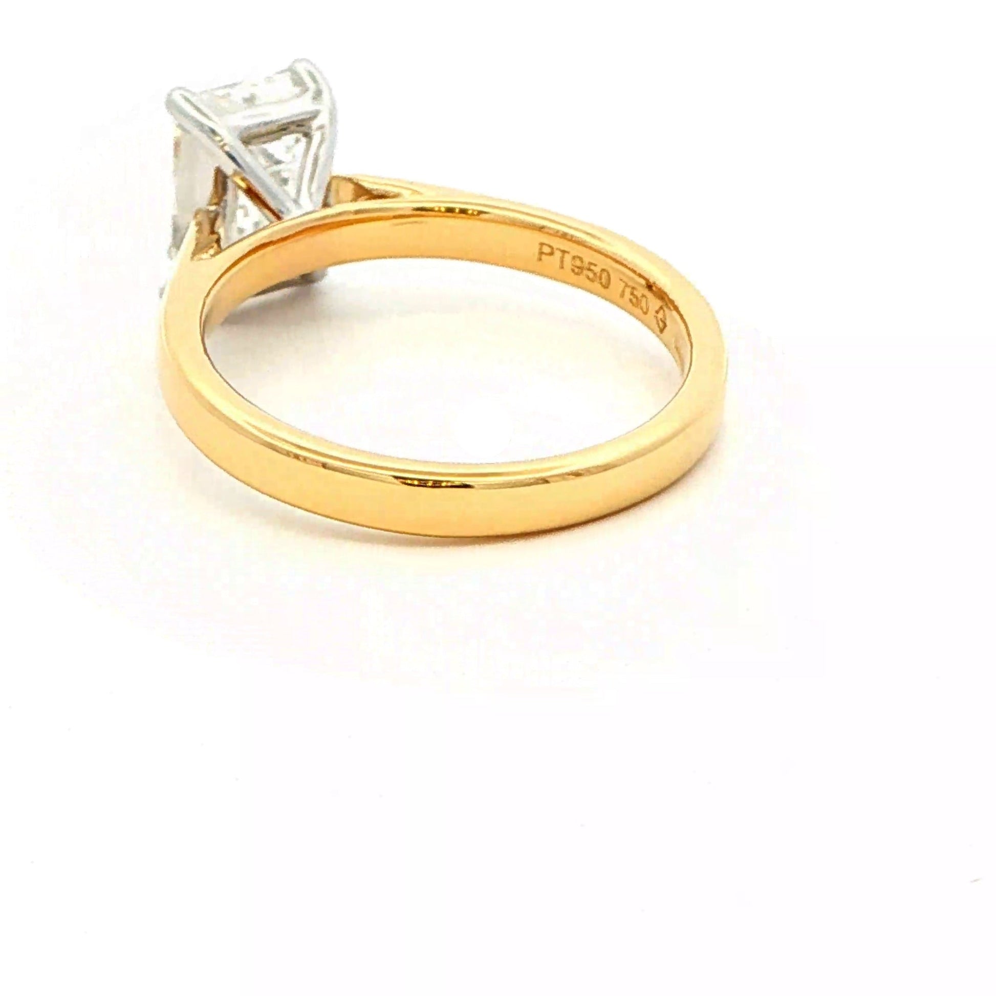 Lab Grown Emerald cut diamond solitaire ring - 2.00cts Gardiner Brothers