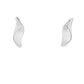 Silver Curled Leaf Shaped Stud Earrings