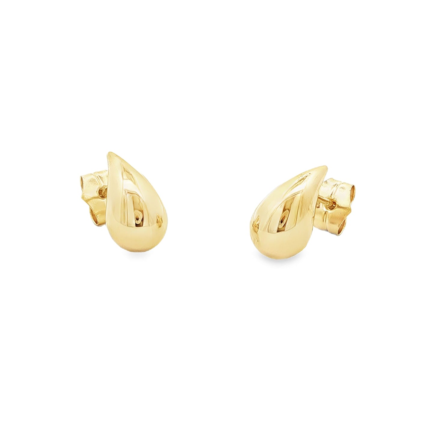 Yellow Gold TearDrop Stud Earrings