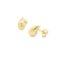 Yellow Gold TearDrop Stud Earrings
