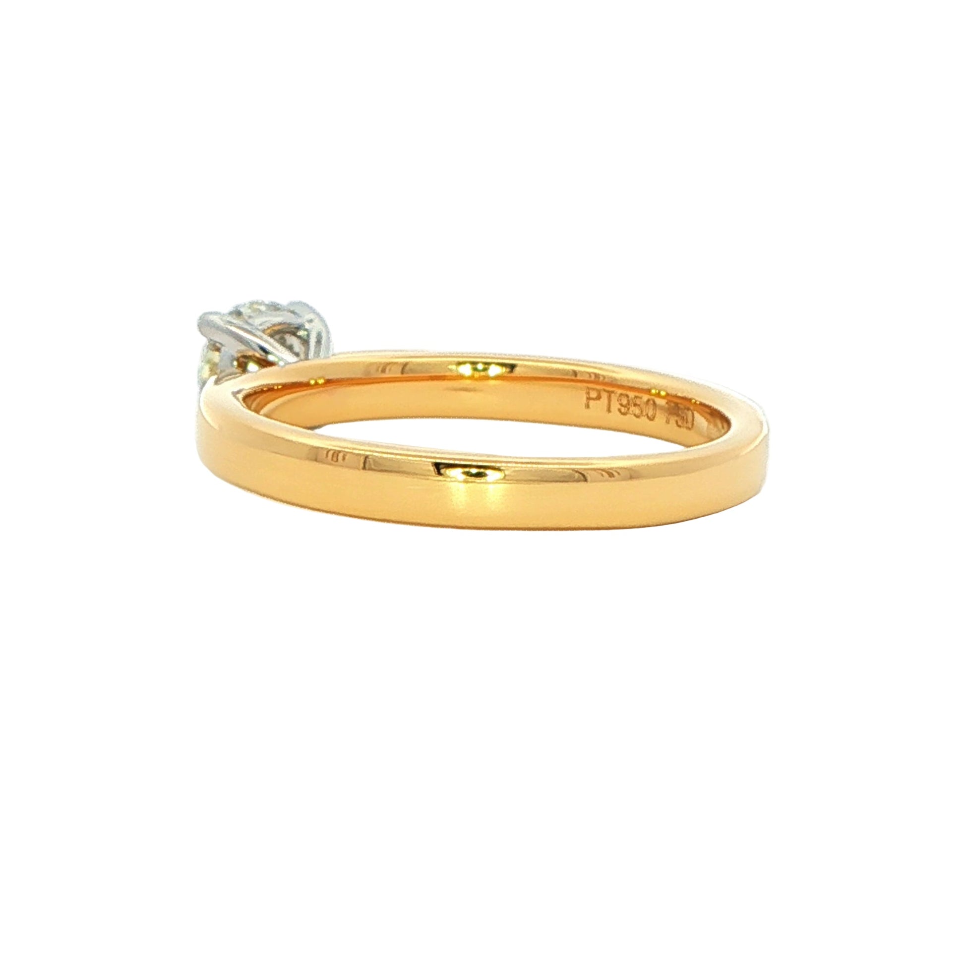 Yellow Gold Round Brilliant Cut Diamond Solitaire Ring - 0.60cts Gardiner Brothers