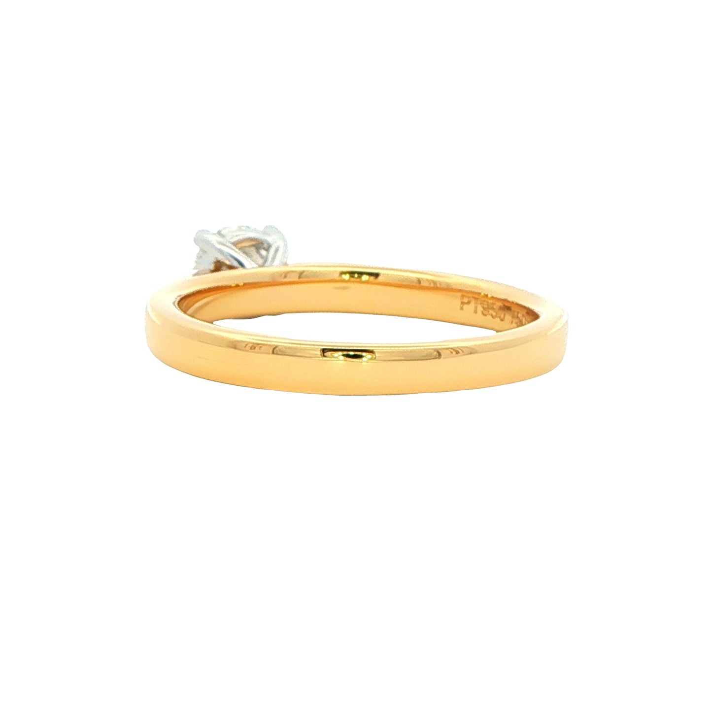 Round Brilliant cut diamond solitaire ring - 0.50cts