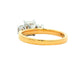 Yellow Gold Radiant and round brilliant cut diamond 3 stone ring - 1.51cts Gardiner Brothers