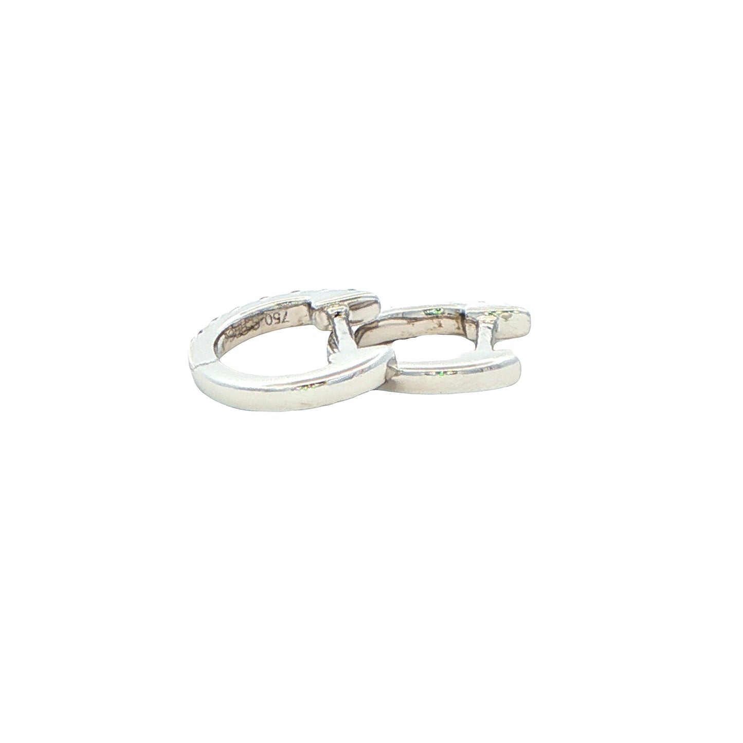 Round Brilliant Cut Diamond Set Hoop Earrings 10mm - 0.15cts