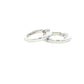 Round Brilliant Cut Diamond set Hoop Earrings 12mm - 0.20cts
