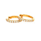 Round Brilliant Cut Diamond Set Hoop Earrings 14mm - 0.30cts