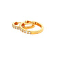 Round Brilliant Cut Diamond Set Hoop Earrings 14mm - 0.30cts