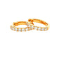 Round Brilliant Cut Diamond set Hoop Earrings 14mm - 0.50cts