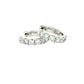 Round Brilliant cut diamond hoop earrings 12mm - 0.60cts