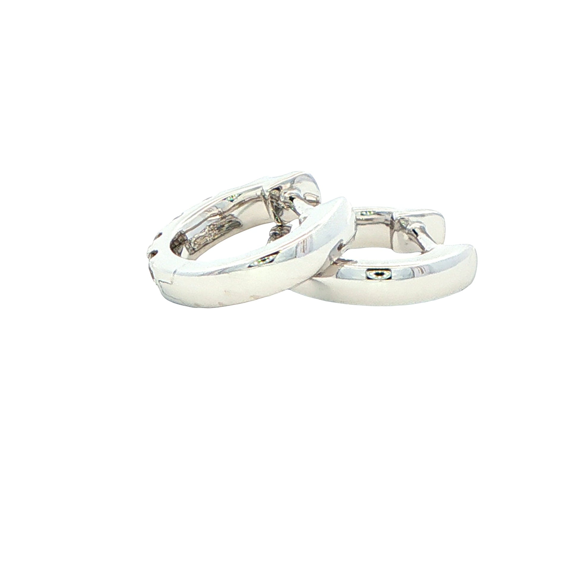 Round Brilliant cut diamond set hoop earrings 12mm - 0.60cts Gardiner Brothers