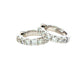 Round Brilliant cut diamond hoop earrings 14mm - 0.75cts