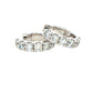 Round Brilliant cut diamond set hoop earrings 14mm - 1.15cts