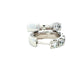 Round Brilliant cut diamond set hoop earrings 14mm - 1.15cts