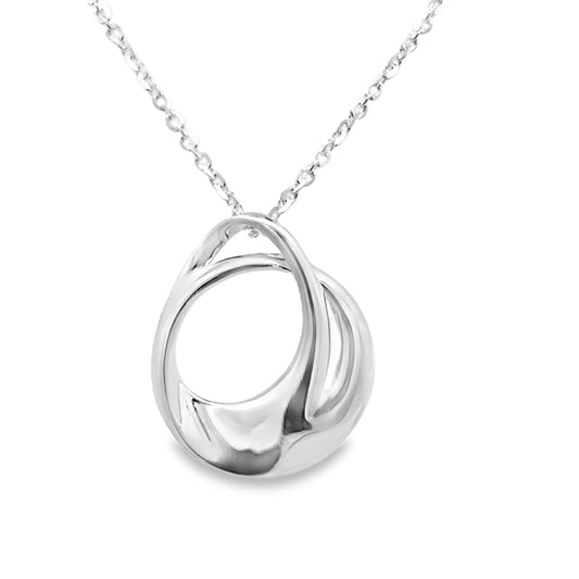 Silver Double Ovals Pendant Gardiner Brothers