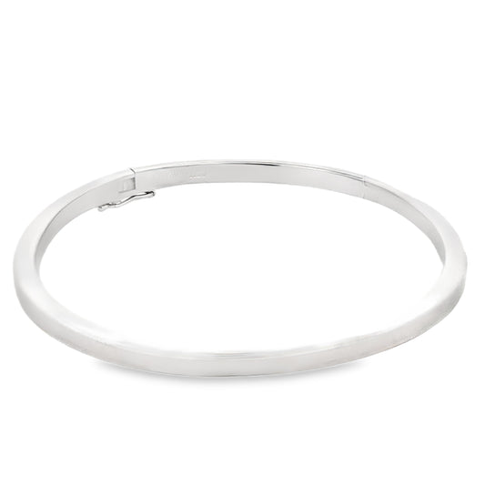 Silver 4mm Flat Profile Bangle Gardiner Brothers