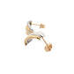 Yellow and White Gold 4 Strand Half Hoop Earrings