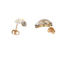 Yellow and White Gold 4 Strand Half Hoop Earrings