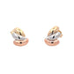 3 Colour Stranded Bracket Style Earrings