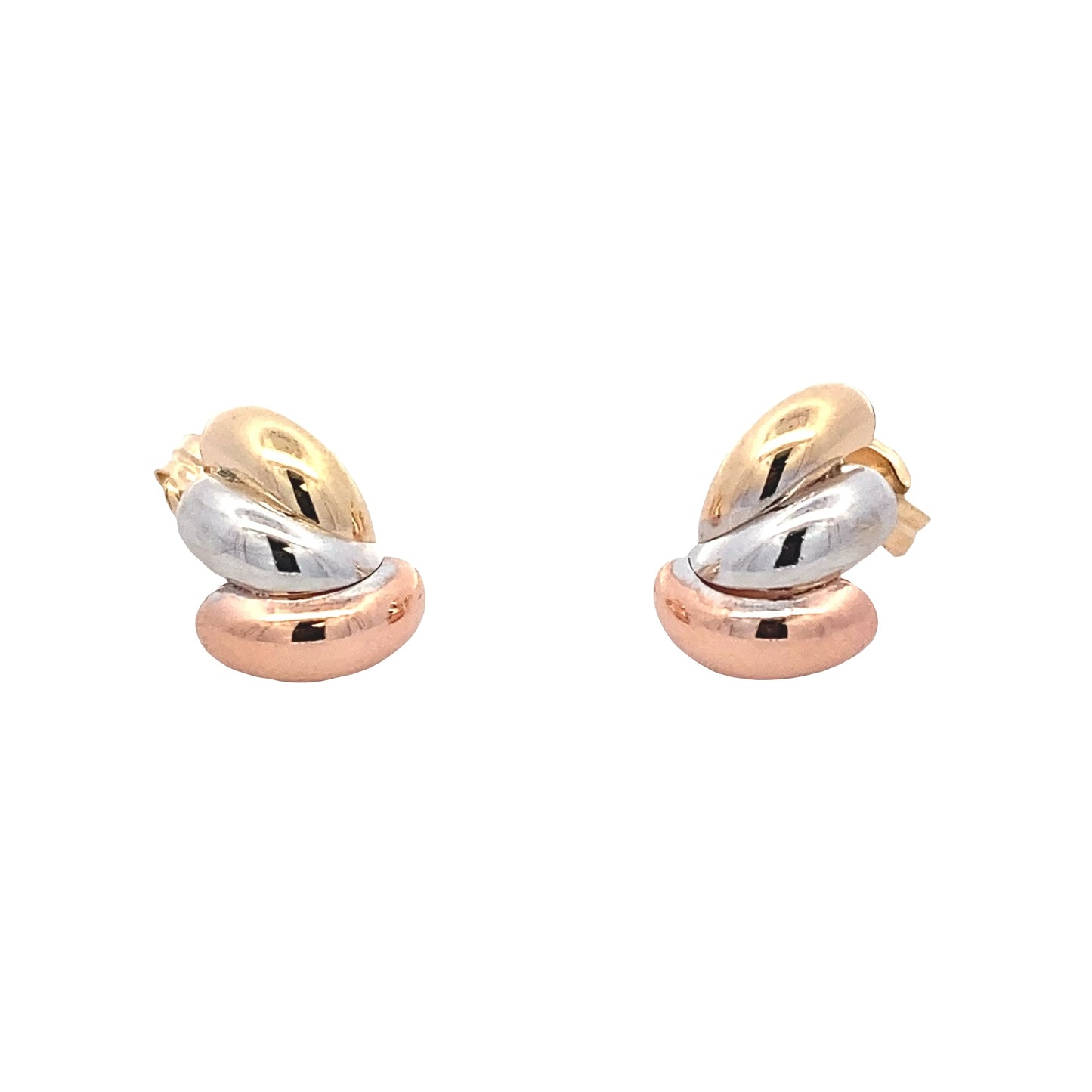 3 Colour Stranded Bracket Style Earrings