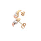 3 Colour Stranded Bracket Style Earrings