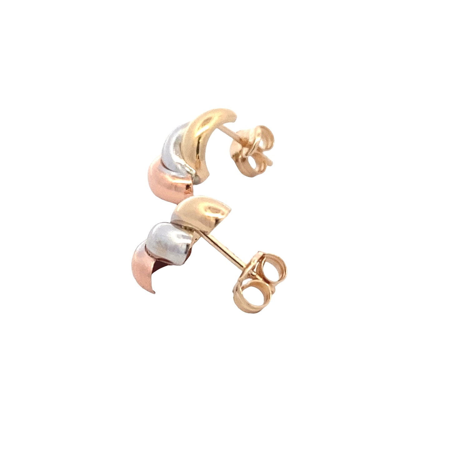 3 Colour Stranded Bracket Style Earrings