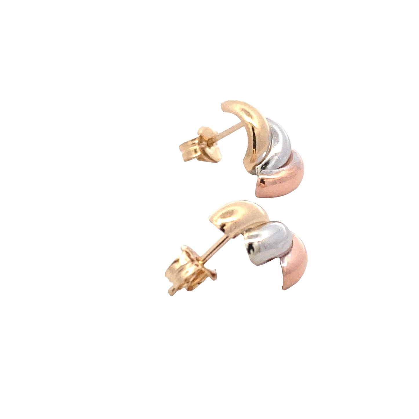 3 Colour Stranded Bracket Style Earrings