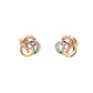 3 Colour Linked Rings Earrings